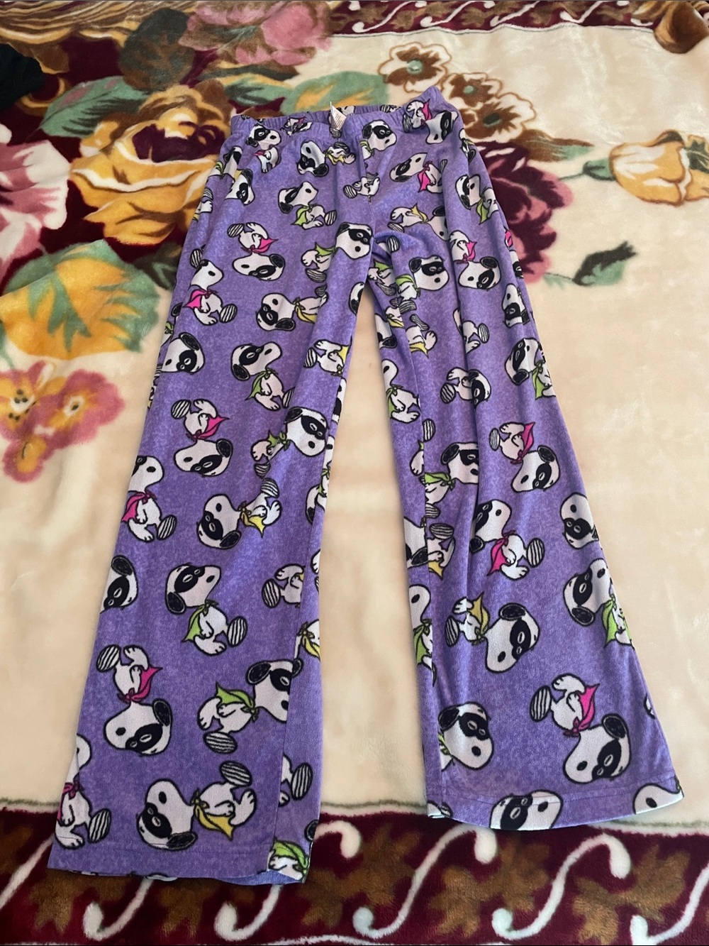 Peanuts Snoopy Purple Pyjama Pants Size Small (4-6)